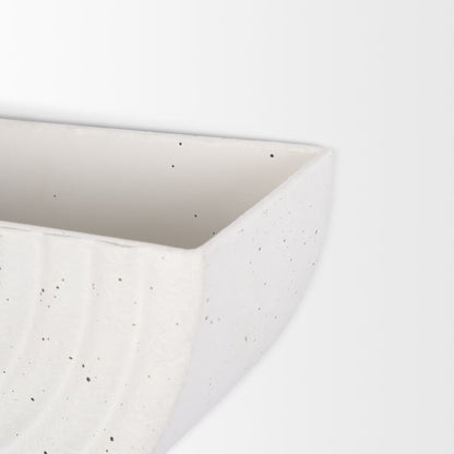 Shilo Matte White Metal Hanging Wall Planter (Set of 2)