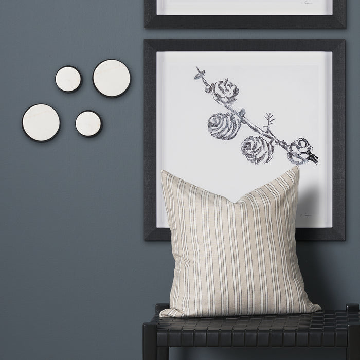Sophia 5.0 L x 5.0 W x 3.0 H White Marble Set of 2 Wall Hooks