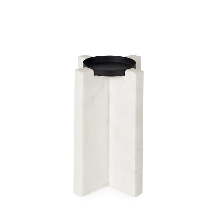 Sophia 5.5"L x 3.5"W x 8.0"H. Marble Candle Holder Medium