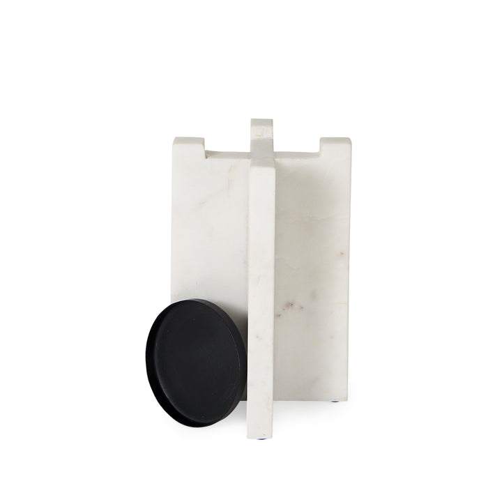 Sophia 5.5"L x 3.5"W x 8.0"H. Marble Candle Holder Medium