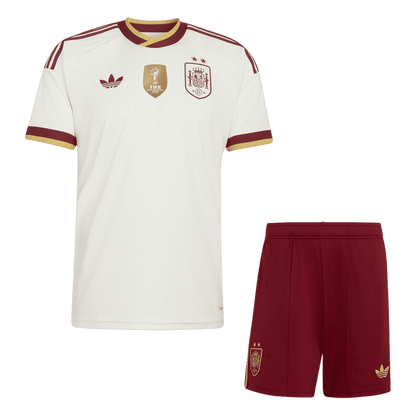 Spain Champion Away Kids Soccer Jerseys Kit World Cup 2026