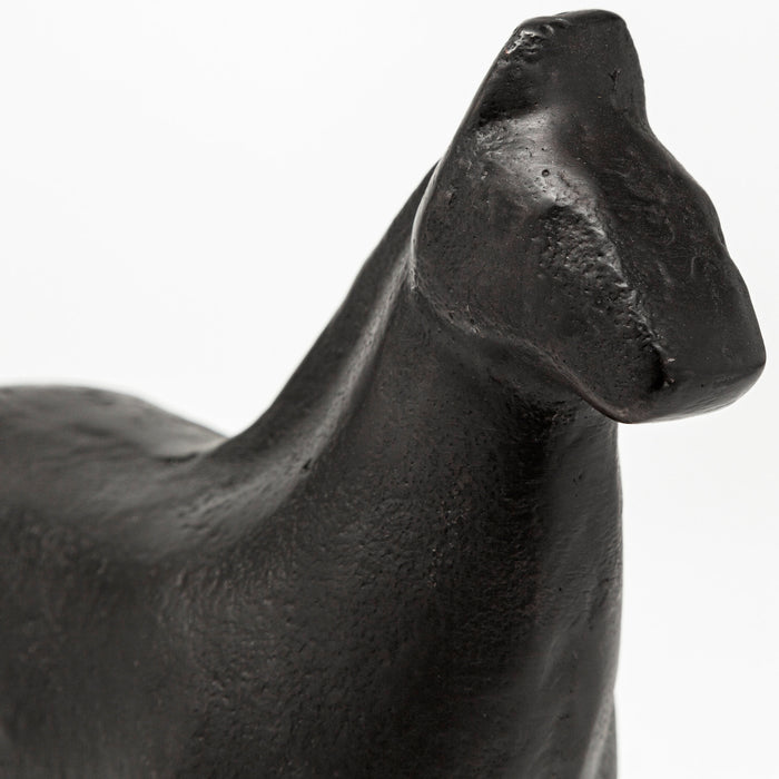 Sphynx II 7L x 2W Black Cast Aluminum Horse Shaped Object