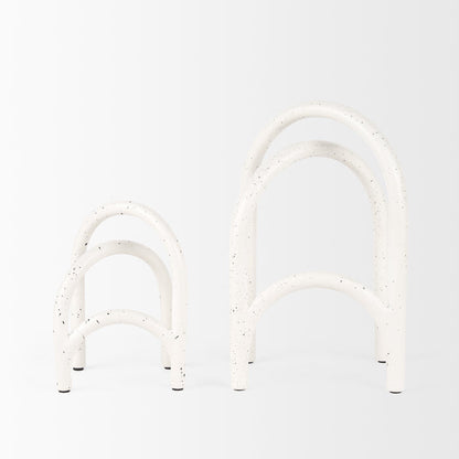 Springe White & Gray Speckled Arch Decorative Object (Set of 2)
