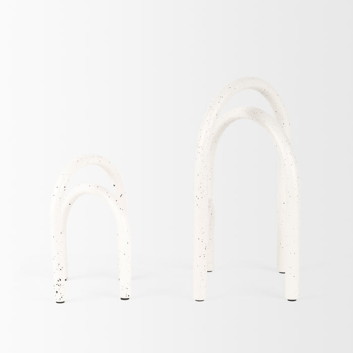 Springe White & Gray Speckled Arch Decorative Object (Set of 2)