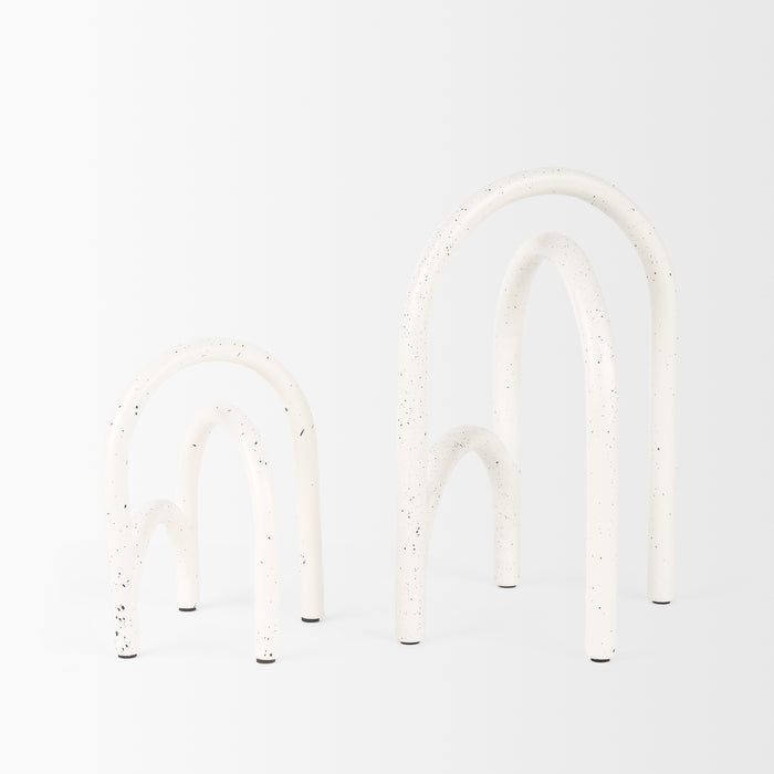 Springe White & Gray Speckled Arch Decorative Object (Set of 2)