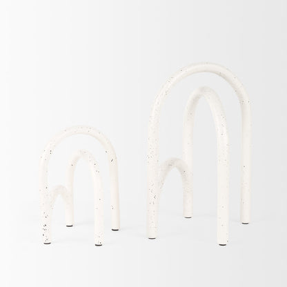 Springe White & Gray Speckled Arch Decorative Object (Set of 2)