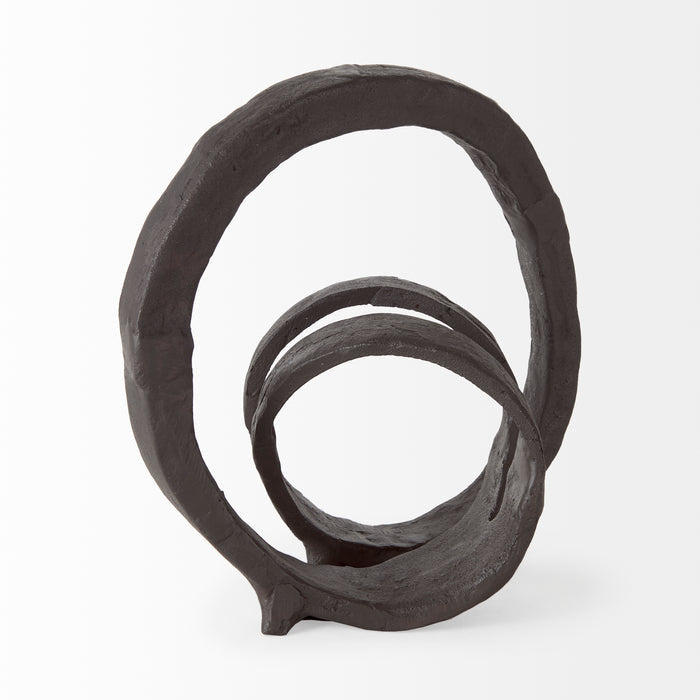Stanislaw II Black Metal Infinite Ribbon Sculpture