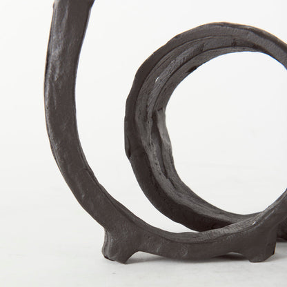 Stanislaw II Black Metal Infinite Ribbon Sculpture
