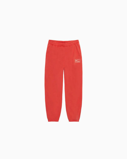 Stussy x Nike Pigment Dyed Fleece Sweatpants Habanero Red
