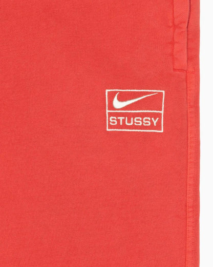 Stussy x Nike Pigment Dyed Fleece Sweatpants Habanero Red