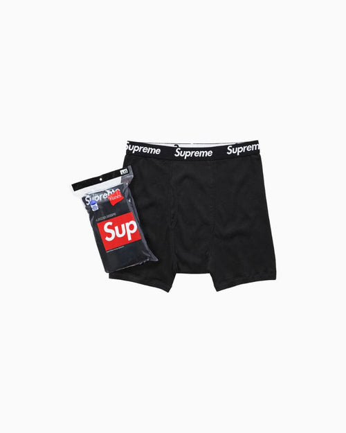 Supreme Hanes Boxer Black ( 4 Pack )