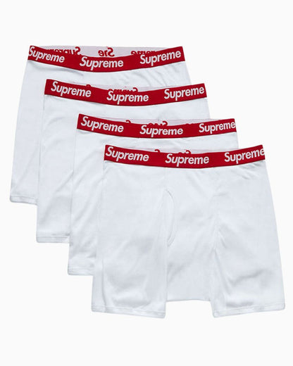Supreme Hanes Boxer White ( 4 Pack )