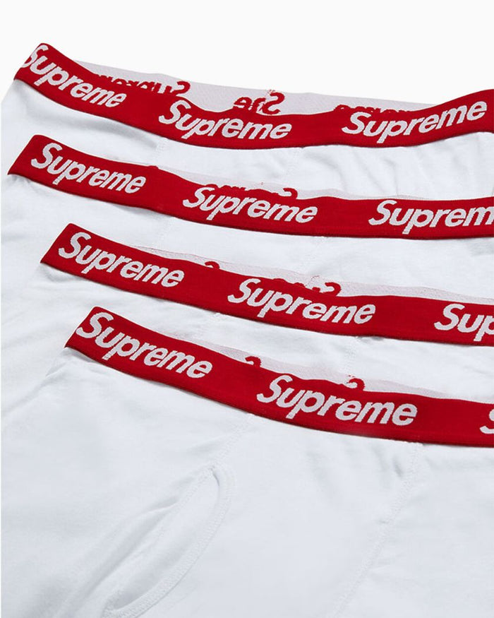 Supreme Hanes Boxer White ( 4 Pack )