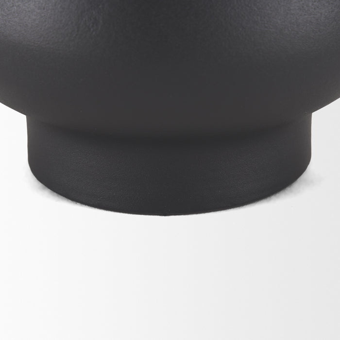 Tasya Small Matte Black Metal Vase
