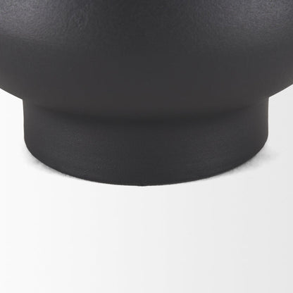 Tasya Small Matte Black Metal Vase