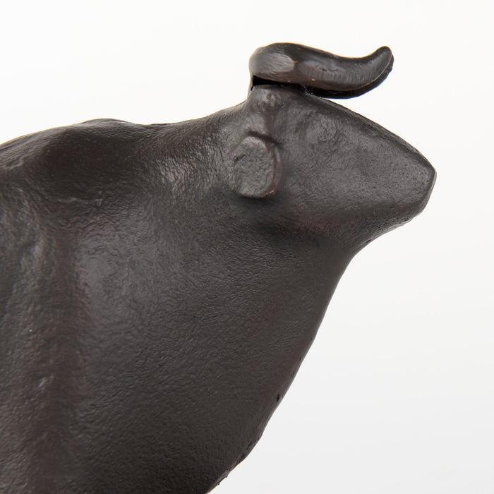 Taurus III (Set of 2) 9L x 4W Black Cast Aluminum Bull Bookends