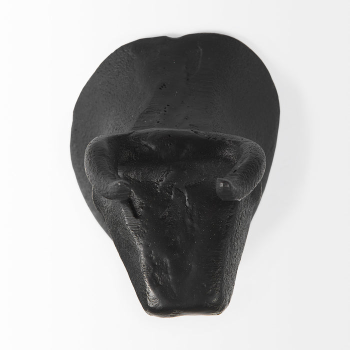 Taurus IV (Set of 2) Black Cast Aluminum Bull Wall Decor