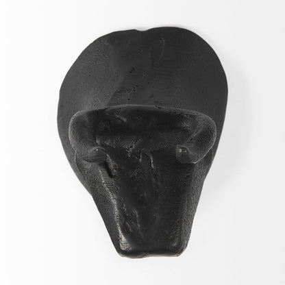 Taurus IV (Set of 2) Black Cast Aluminum Bull Wall Decor