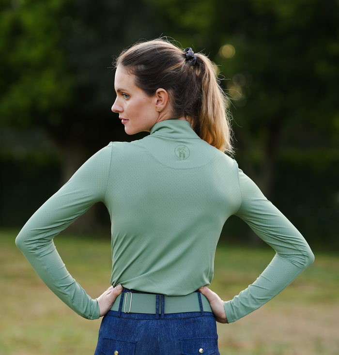 The Perfect Perforated Zip Shirt