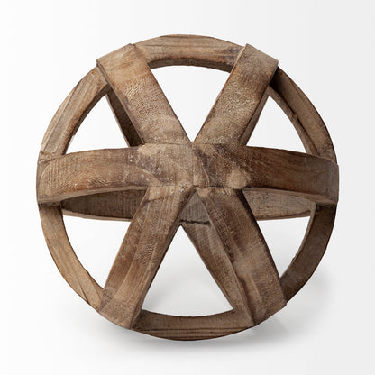 Tibik 8L x 8W Natural Wooden Orb