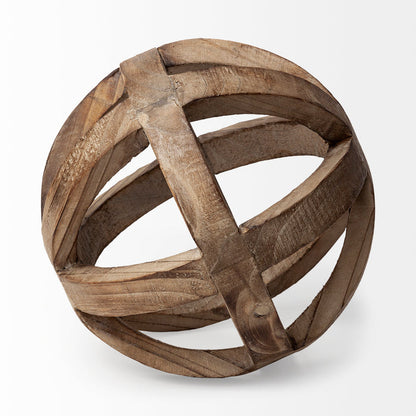 Tibik 8L x 8W Natural Wooden Orb