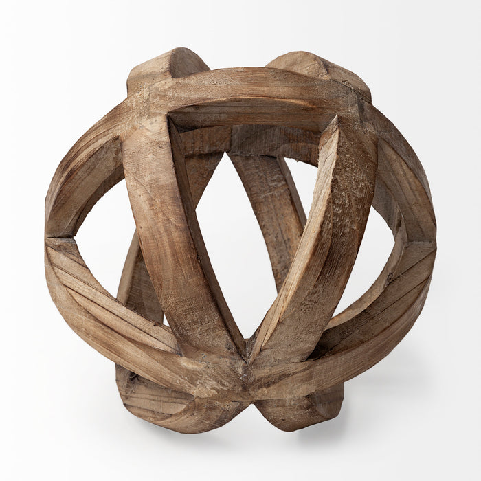 Tibik 8L x 8W Natural Wooden Orb