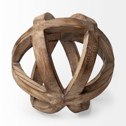 Tibik 8L x 8W Natural Wooden Orb