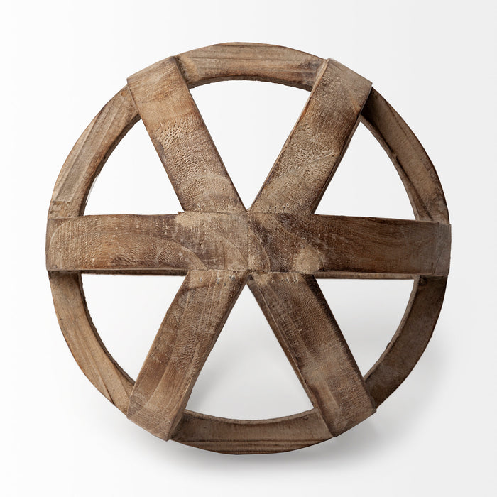 Tibik 8L x 8W Natural Wooden Orb