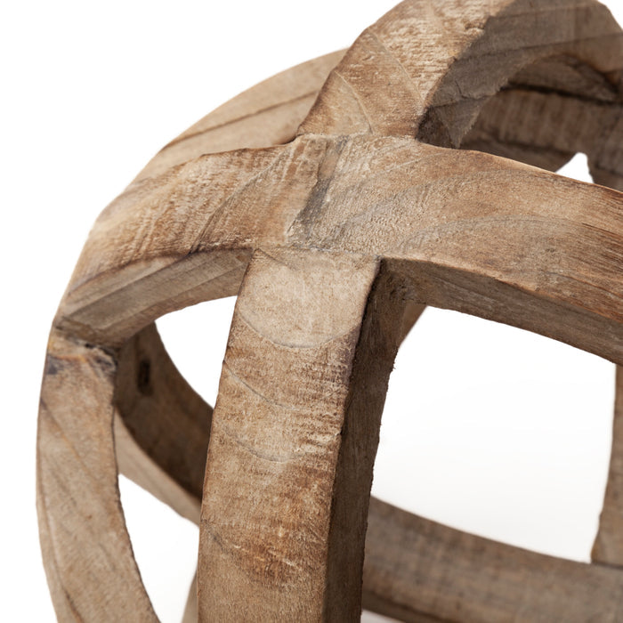 Tibik 8L x 8W Natural Wooden Orb