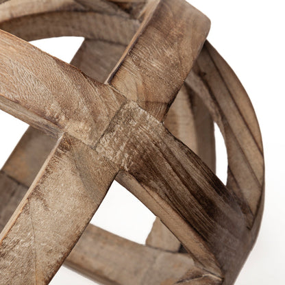Tibik 8L x 8W Natural Wooden Orb