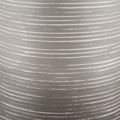 Toru Medium White w/ Grey Ombre Metal Vase