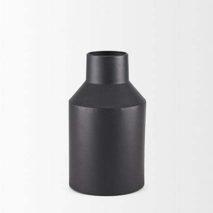 Tosca Small Matte Black Metal Vase