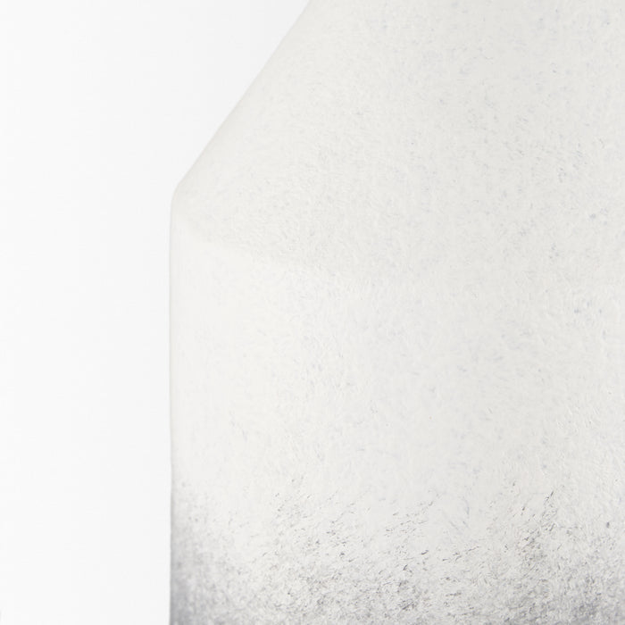 Townley Small White w/ Black Ombre Metal Vase