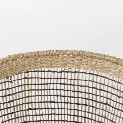 Triopas 15.7L x 15.7W x 13.4H (Set of 3) Medium Brown Seagrass Round Basket W/ Handles