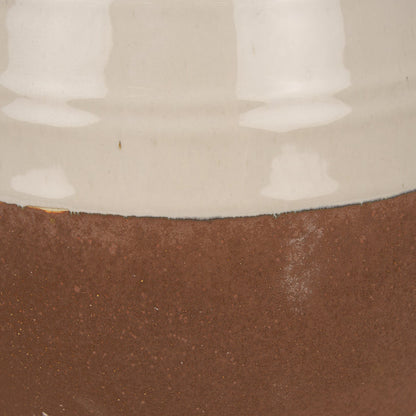 Tryna Small Beige w/ Matte Brown Ceramic Vase