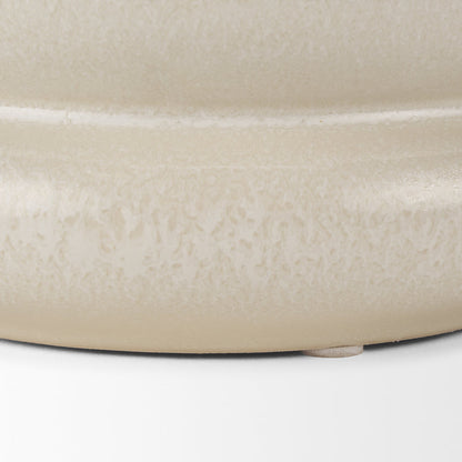 Twyla Short Cream Glazed Ring Pot