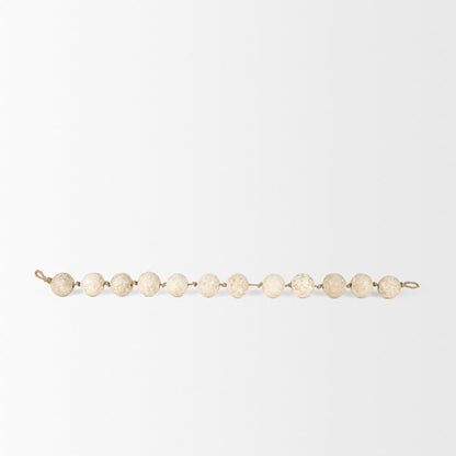 Varamala Beige Paper Mache Sphere Garland