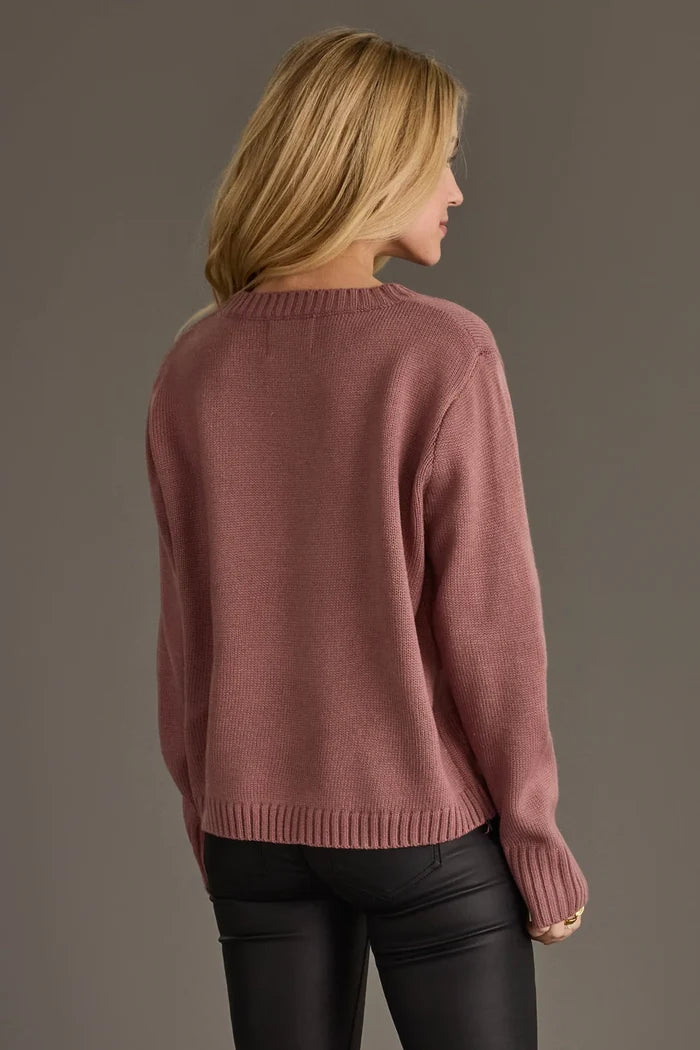 Wine Season Sweater - Mauve