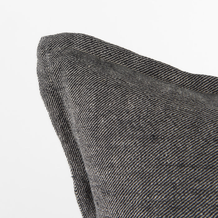 Zadie 20L x 20W Light Gray and Dark Gray Fabric Color Blocked Decorative Pillow Cover