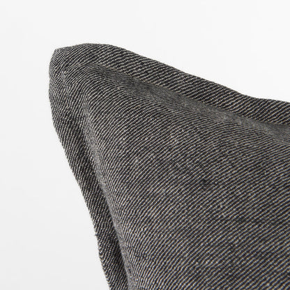 Zadie 20L x 20W Light Gray and Dark Gray Fabric Color Blocked Decorative Pillow Cover